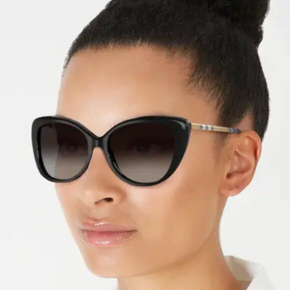 Burberry Cat Eye Check Sunglasses, 54mm - Picture 1 of 10